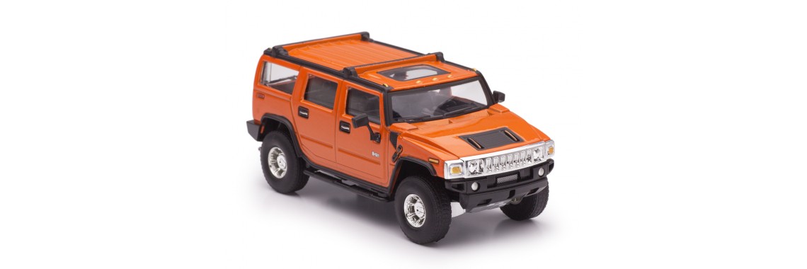 1/43 Big SUV H2 Wagon orange metallic / black interior / chrome wheels