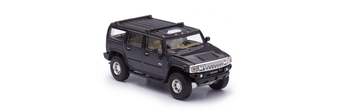 1/43 Big SUV H2 Wagon black metallic / parchment interior / chromed wheels