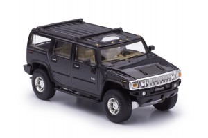 1/43 Big SUV H2 Wagon black metallic / parchment interior / chromed wheels